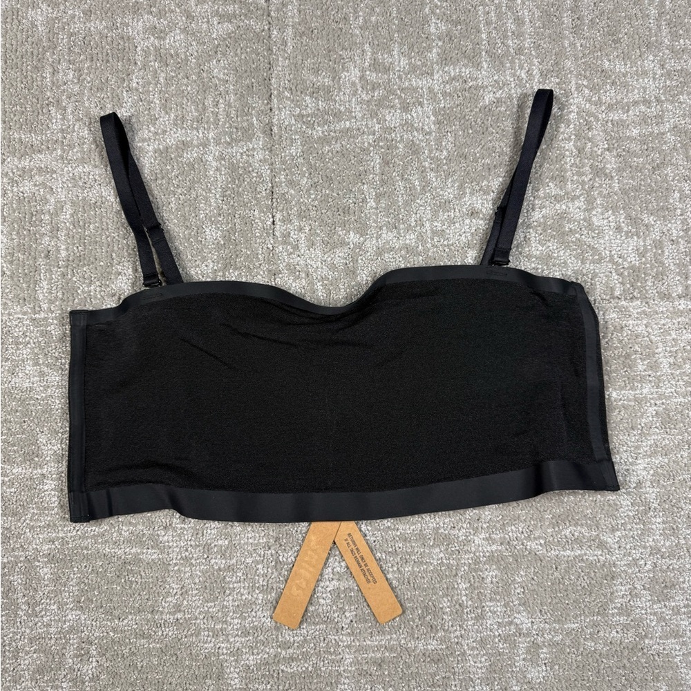 SKIMS NWT Sheer Sculpture Bandeau Black Onyx Bra Size XL